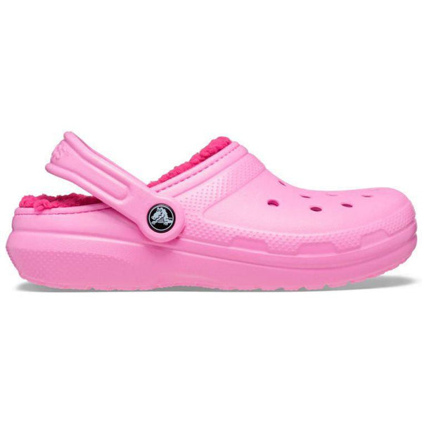 Red crocs online lined